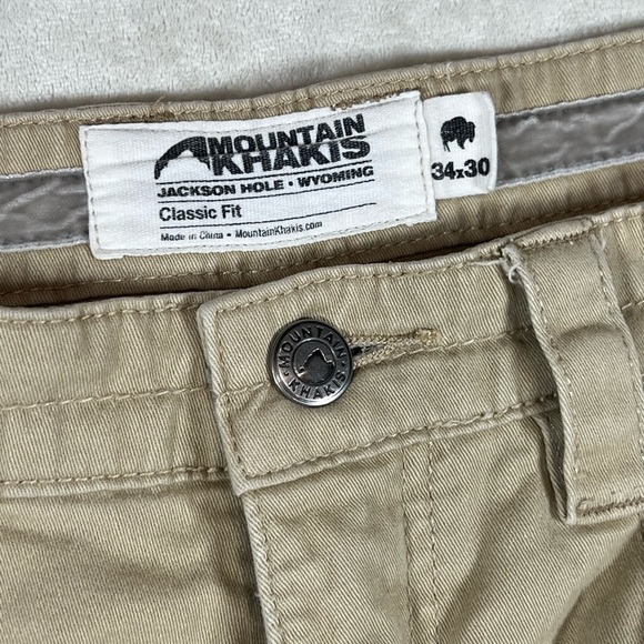 Mountain Khakis Heavy Cotton 34W 27L Tan Outdoor Chino Pants EUC - Picture 4 of 10